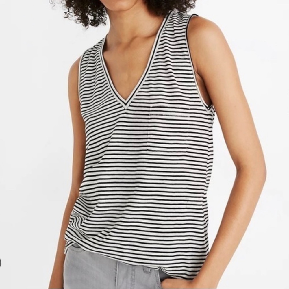 Madewell whisper cotton v neck tank